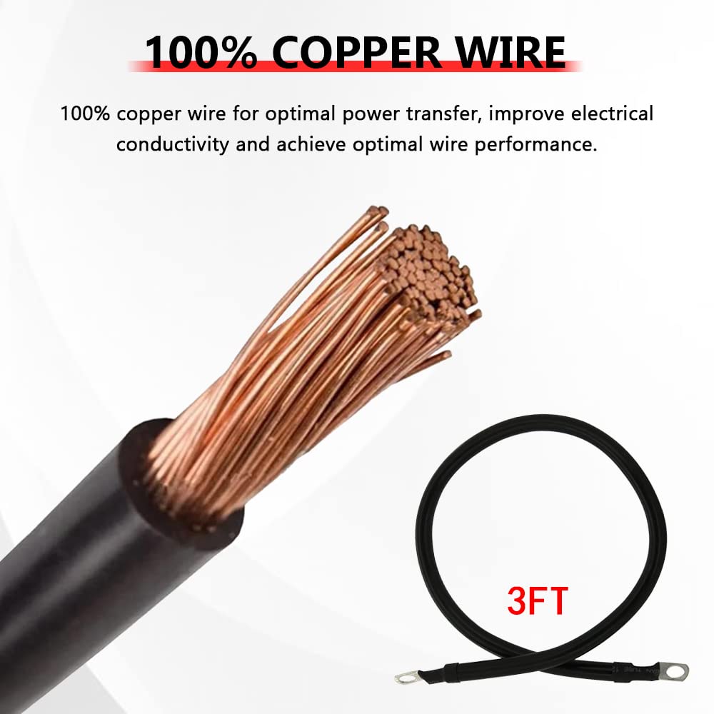 Amazon.co.jp: KEDAKEJI(ケダケジ) シングル ブラック 3フィート 2AWG